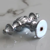 Şehzade Krom Gümüş Kulp Düğme 10 ADET  Mobilya Mutfak Çekmece Dolabı Dolap Kulpları Kapak Kulpu Kulb thumbnail 5