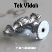 Şehzade Krom Gümüş Kulp Düğme 10 ADET  Mobilya Mutfak Çekmece Dolabı Dolap Kulpları Kapak Kulpu Kulb thumbnail 3
