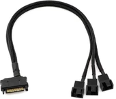 4597 Sata Power To Fan Çevirici 3 Port Y Pin PWM Çoklayıcı Splitter Fan Kablosu - 1