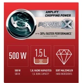 Tefal MasterChop Powelix Maxi 4 Bıçaklı Beyaz Rondo ve Doğrayıcı - 5