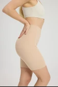 Toparlayıcı Lazer Kesim Yüksek Bel Boxer Şort Korse Ten thumbnail 3