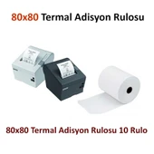 Termal Adisyon Yazıcı Kağıdı Rulosu 80x80 Adisyon Yazıcı Kağıdı (50 Adet) - 2
