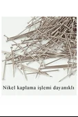 Toplu İğne 20 gr 28 mm 1 Paket Yaklaşık 150 Adet Nikel Kaplı Toplu İğne Düğün Nişan Takı İğnesi Okul Ofis Büro - 2
