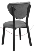 Nemeron Mutfak Sandalyesi Keten Kumaş Metal Sandalye Silinebilir Kafe Salon Sandalyesi - Gri - 3