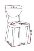 Nemeron Mutfak Masa Sandalyesi Kafe Restoran Yemek Odası Çizgili Yarmalı Sandalye Silinebilir - Yeşil - 4