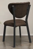 Nemeron Mutfak Masa Sandalyesi Kafe Restoran Yemek Odası Çizgili Yarmalı Sandalye Silinebilir - Yeşil - 3