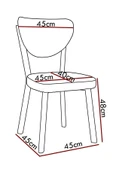 Nemeron Mutfak Sandalyesi Keten Kumaş Metal Sandalye Silinebilir Kafe Salon Sandalyesi - Lacivert - 4