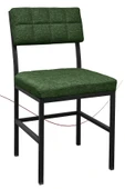 Nemeron İkon Mutfak Sandalyesi Keten Kumaş Metal Sandalye Silinebilir Kafe Salon Sandalyesi - Yeşil - 1