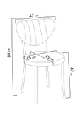 Nemeron Elit Mutfak Sandalyesi Keten Kumaş Metal Sandalye Silinebilir Kafe Salon Sandalyesi - Kırmızı - 4