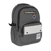 Relaxion Gri 2057 Su Geçirmez Astarlı Kumaş Okul Sırt Çantası - 1