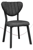 Nemeron Mutfak Sandalyesi Keten Kumaş Metal Sandalye Silinebilir Kafe Salon Sandalyesi - Füme - 1