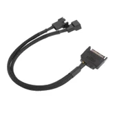 4596 Sata Power To Fan Çevirici 2 Port Y Pin PWM Çoklayıcı Splitter Fan Kablosu - 3