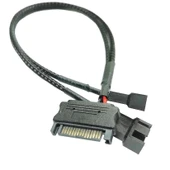4596 Sata Power To Fan Çevirici 2 Port Y Pin PWM Çoklayıcı Splitter Fan Kablosu - 1