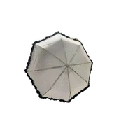 TK-3665 Katlanır Otomatik Şemsiye 8 Telli Desenli Fırfırlı - 2