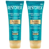 Restorex Keratin Argan Onarıcı Saç Bakım Kremi 250 ml 2 ADET - 1