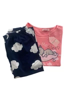 Kadın Bulut Desenli Kısa Kollu Pijama Takım - 5389 - STLLA PNK - 4