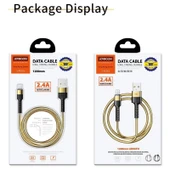 Joyroom S-M363 1.2m 2.4A Mikro USB Hızlı Şarj ve Veri Kablosu Gold thumbnail 3