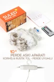 Suled Beyaz Perde Led 3X3 Metre Kumandalı 8 Mod Ambiyans Ayarlabilir Boy Dekor Mikro Led Işık Perde - 6