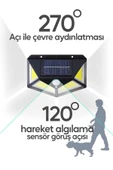 Suled Profesyonel 4 Adet Sensörlü Bahçe Aydınlatma Lambası Solar Güneş Panelli Tam Otomatik Beyaz Işık - 5