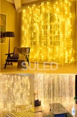 Suled Usb Perde Led 3X2 Metre 160 Led Kumandalı Su Geçirmez İç Ve Dış Mekan Ambiyans Aydınlatma Işığı - 5