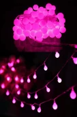 Suled Top Led Pembe Dekor Led Yılbaşı Led Işıkları 5Mt Işıkları Top Dize Işıklar Masa Dekorasyon Noel Işık - 4