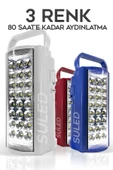 Suled Kamp Lambası 6V Akülü 80 Saat - 3Gün Aydınlatma 24 Smd Led Işıldak Lamba 220V Şarj - 5