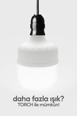 Suled 20W Torch Mega Led Ampül 1 Adet Tasarruflu Ultra Parlak 6500K Beyaz Işık Büyük Ampül E27 - 8