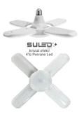 Suled Kristal Pervane 4 Kanat Led Ampül 65W 6000 Lümen Süper Güçlü E27 Lamba A Kalite Beyaz Işık - 4