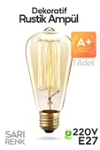 Suled Dekoratif Retro Rustik Ampül E27 Standart Duy 220V Ev Cafe Aplik Abajur Tavan Ampülü - 1