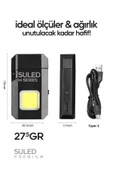 Suled Şarjlı Çakmak Usb Şarjlı Led Fener M Serisi Kamp Çakmağı Cob Led Ce Rüzgardan Etkilenmez - 4