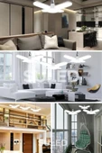 Suled Kristal Pervane 4 Kanat Led Ampül 65W 6000 Lümen Süper Güçlü E27 Lamba A Kalite Beyaz Işık - 6
