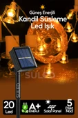 Suled Ramazan Kandil Işığı 20 Ledli Güneş Enerjili Dekoratif Led Süsleme Bahçe Balkon Ve Süsleme Ledi - 1