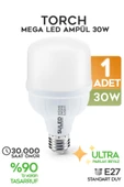 Suled 30W Torch Mega Led Ampül 1 Adet Tasarruflu Ultra Parlak 6500K Beyaz Işık Büyük Ampül E27 - 1