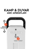 Suled Sl-1024 69 Power Li Işıldak Çekmeli Ipli Fener Şarjlı Işıldak 2 Kademeli Aydınlatma Kamp El Feneri - 4