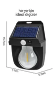 Suled Hareket Sensörlü Bahçe Aydınlatması 5W Lityum Pilli Led Işık Solar Şarjlı Otomatik Dış Mekan Lamba - 6