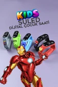 Suled Akıllı Çocuk Kol Saati Güvenli Led Su Geçirmez Silikon Dokunmatik Süper Kahraman Figürlü - 2