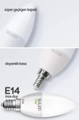 Suled Sl-1023 Grafen Beyaz Işıklı 10 Adet Mum Buji Ampul Avize Abajur Lambası Ince Duylu Lamba E14 Duy - 7