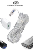 Suled Usb Perde Led 3X2 Metre 160 Led Kumandalı Su Geçirmez İç Ve Dış Mekan Ambiyans Aydınlatma Işığı - 6