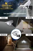 Suled Solar Bahçe Aydınlatması Kumandalı Otomatik Sensörlü Kamera Görünümlü Led Dış Mekan Aydınlatma - 5