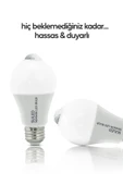 Suled Hareket Sensörlü Led Lamba 5 Adet Ampül Beyaz Işık 12W %80 Tasarruflu Otomatik Yanıp Söner - 4