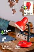 Suled Masa Lambası E27 Standart Ampül 220V Esnek Açısı Ayarlanabilir Çocuk Odası Ve Çalışma Lambası - 1