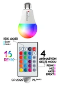 Suled Rgb Led Lamba Kumandalı Ambiyans Aydınlatma 2000 Lümen Tasarruflu Renk Değiştiren Led Işık - 2