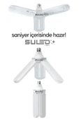 Suled Kristal Pervane 3 Kanat Led Ampül 45W 4500 Lümen Süper Güçlü E27 Lamba A Kalite Beyaz Işık - 3