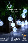 Suled Dekoratif Top Led Işık Kristal Efektli İç Mekan & Bahçe Aydınlatması 220V Fişli 45 Top Led - 1