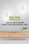 Suled Şarjlı Ampül 20W Acil Durum & Kamp Işığı 2X Bataryalı 220V Beyaz Işık E27 Duy Otomatik - 6