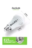 Suled Şarjlı Ampül 20W Acil Durum & Kamp Işığı 2X Bataryalı 220V Beyaz Işık E27 Duy Otomatik - 3