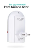 Suled Işığa Duyarlı Otomatik Gece Lambası 220V Ldr Karanlık Sensörlü Beyaz Işık Karışık Renk - 2