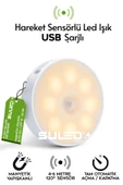 Suled Hareket Sensörlü Led Işık Usb Şarjlı Mıknatıslı Harekete Duyarlı Işık thumbnail 1