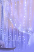 Suled Beyaz Perde Led 3X3 Metre Kumandalı 8 Mod Ambiyans Ayarlabilir Boy Dekor Mikro Led Işık Perde - 4