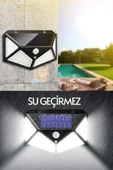 Suled Sl-1004 Güneş Enerjili Solar Lamba 100 Ledli Sensörlü Duvar Tipi Su Geçirmez Sokak Bahçe Lambası - 3